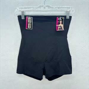Maidenform Shapewear High Waist Boy Short Tummy Control Black Medium